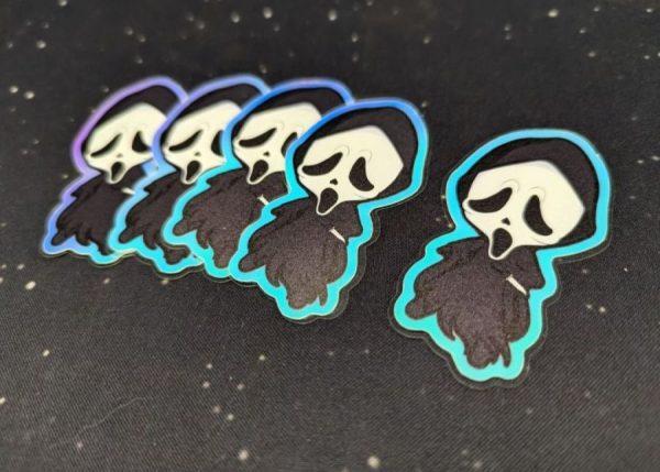 Large Ghostface horror sticker
by Colochirus Art (glow in the dark)